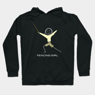 Funny Womens Fencing Design Hoodie